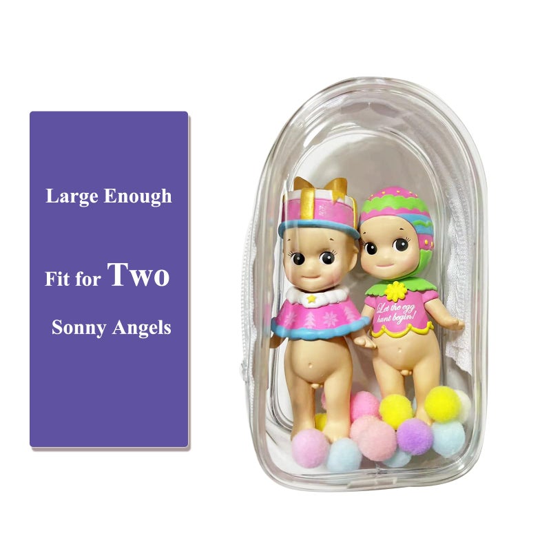 Yushen Clear Doll Display Bag Keychain Portable Hanging Figure Storage BagMystery Box Organizer Dustproof Collectibles Display Case for Showing Off Blind Boxes Mini Figures - Image 4